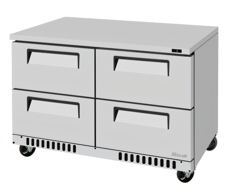 Product image #1 for Turbo Air Super Deluxe 2-Section Undercounter Drawer Freezer, Front Breathing, 4 Drawers, 48-1/4 Inch, 14.8 Cu. Ft.