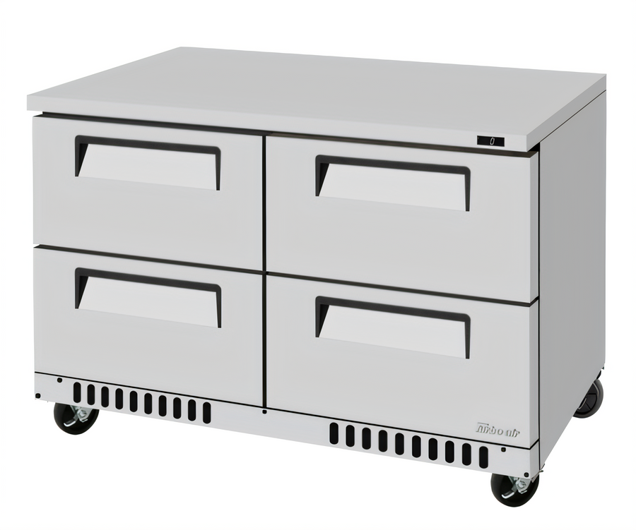 Product image #1 for Turbo Air Super Deluxe 2-Section Undercounter Drawer Freezer, Front Breathing, 4 Drawers, 48-1/4 Inch, 14.8 Cu. Ft.