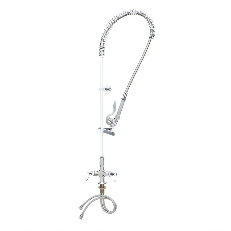 Product image #1 for EasyInstall Single-Hole Deck-Mount Pre-Rinse Mixing Faucet with 44-Inch Hose and 1.15 GPM Spray Valve