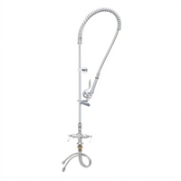 EasyInstall Single-Hole Deck-Mount Pre-Rinse Mixing Faucet with 44-Inch Hose and 1.15 GPM Spray Valve