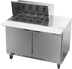 Thumbnail image #1 for Beverage-Air SPE48HC-12M 48-Inch Mega Top Sandwich Prep Table with 2 Doors and 12 Pan Openings