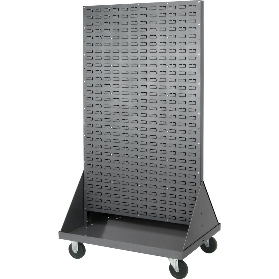 Product image #1 for Quantum Double-Sided Louvered Rack with Casters, 36 x 25 x 72 Inches