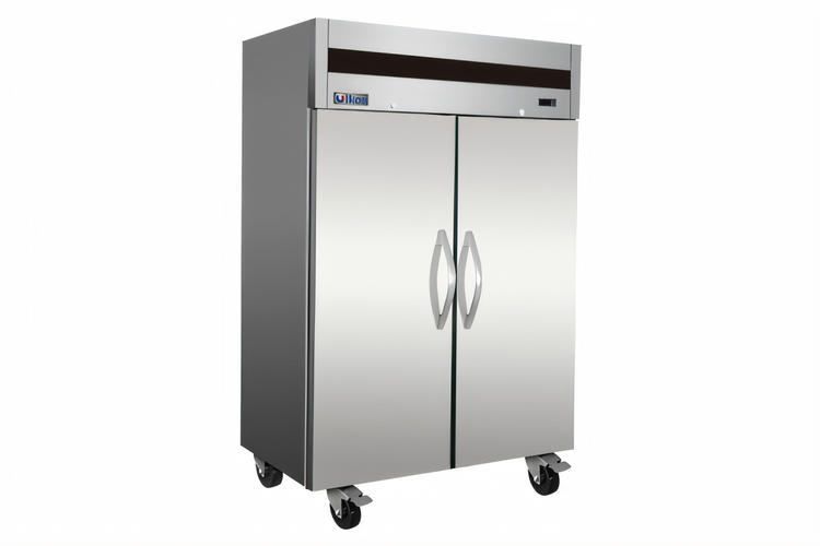 Product image #1 for IKON Refrigeration IT56F Two-Section Reach-In Freezer, 49 Cu. Ft., Top-Mount, Solid Stainless Steel Doors