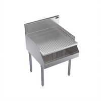Krowne Royal Series Freestanding Underbar Recessed Drainboard, 24 Inch x 24 Inch, Stainless Steel