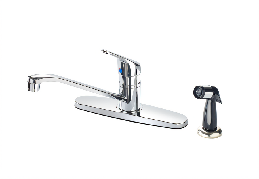 Product image #1 for Krowne Royal Series Deck-Mount Commercial Kitchen Faucet with 8-Inch Centers, Swing Spout, and 1.8 GPM Aerator