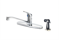 Krowne Royal Series Deck-Mount Commercial Kitchen Faucet with 8-Inch Centers, Swing Spout, and 1.8 GPM Aerator