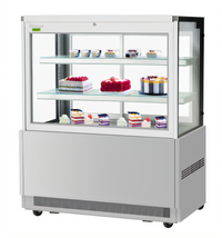 Turbo Air 47-1/4-Inch Full-Service Refrigerated Bakery Display Case with Straight Glass, Sliding Rear Doors and Self-Cleaning Condenser