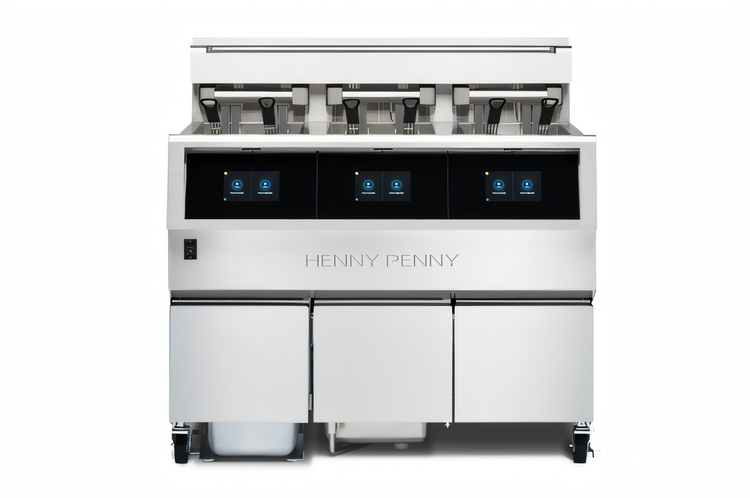 Product image #1 for Henny Penny F5 Electric Open Fryer, 3-Well Floor Model, 30 lb. Vats