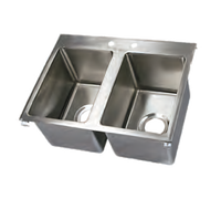 John Boos Pro-Bowl 2-Compartment Stainless Steel Drop-In Sink with 10 x 14 x 10 Bowls