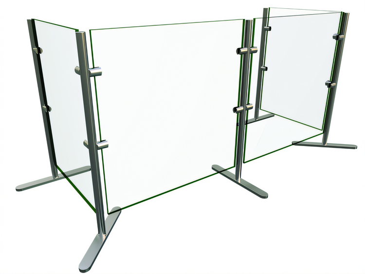 Product image #1 for Hatco Flav-R-Shield Portable 2-Bay Sneeze Guard, 48-Inch Wide