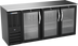 Thumbnail image #1 for Beverage-Air 72-Inch Three-Section Food-Rated Back Bar Refrigerator with Glass Doors and Stainless Steel Top