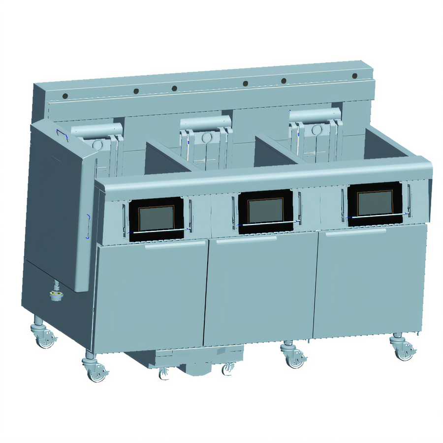 Product image #1 for Frymaster/Dean FilterQuick Oil Conserving Dual Electric Fryer Battery with Built-In Automatic Filtration, 2 x 60 lb Tanks