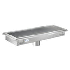 Thumbnail image #1 for Koolmore KM-FTG-12120 Commercial Stainless Steel Floor Trough Drain, 12 x 120 in, Subway-Style Grating, Anti-Splash