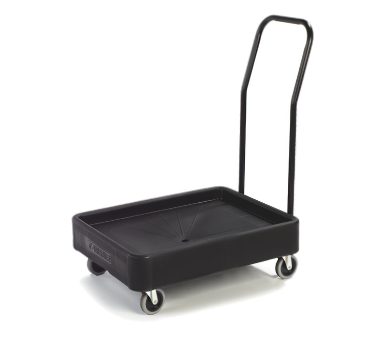Product image #1 for Carlisle Cateraide Polyethylene Pan Carrier Dolly with Push Handle, Black, Holds 2 XT3000R Stacked
