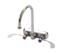 Extra Heavy Duty Gooseneck Pre-Rinse Faucet with Wrist Handles, 4-Inch Centers