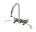 Thumbnail image #1 for Extra Heavy Duty Gooseneck Pre-Rinse Faucet with Wrist Handles, 4-Inch Centers