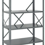 Thumbnail image #1 for Quantum IRONMAN 39-1836-4 4-Shelf Open Steel Shelving Unit, 36 x 18 x 39 Inches, 400 lb. Capacity per Shelf