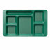 Thumbnail image #2 for Cambro Camwear 6-Compartment Rectangular Tray, 9 x 15 Inches, Sherwood Green Polycarbonate