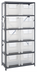 Thumbnail image #1 for Quantum Heavy Duty Wire Shelving Unit with 6 Shelves and 10 Clear Bins, 36 x 18 x 75 Inches