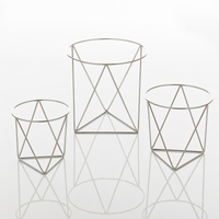 American Metalcraft Geometric Stainless Steel Buffet Riser Set, 3-Piece