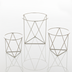 Thumbnail image #1 for American Metalcraft Geometric Stainless Steel Buffet Riser Set, 3-Piece