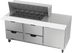 Thumbnail image #1 for Beverage-Air SPED72HC-18M-4 72-Inch Three-Section Mega Top Refrigerated Sandwich Prep Table with 4 Drawers, 1 Door, and 18-Pan Top