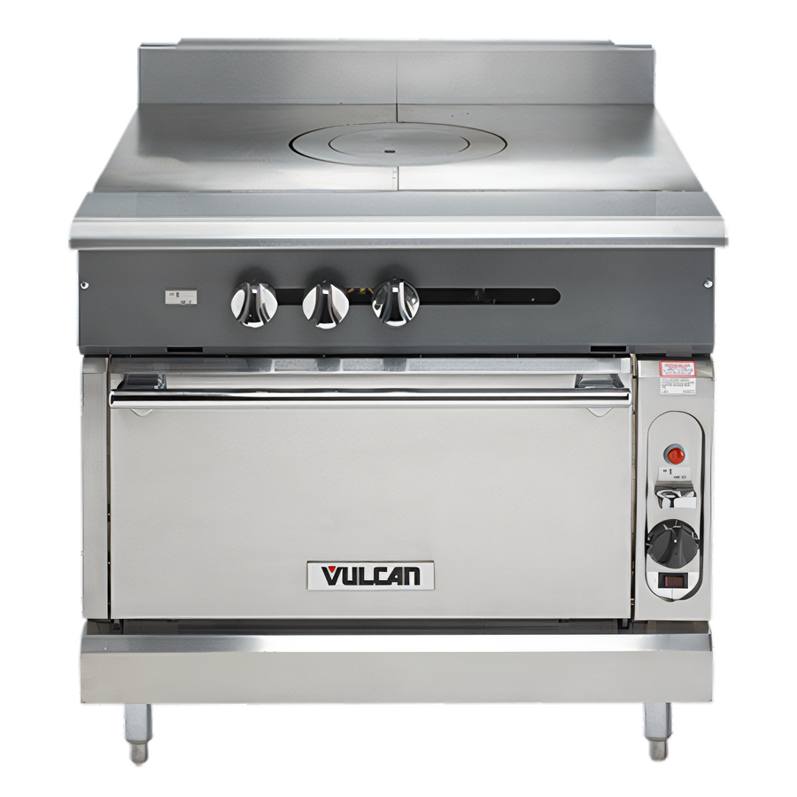 Product image #1 for Vulcan V Series V1FT36 36-Inch Heavy-Duty Modular Gas Range with Radial Fin French Top