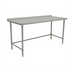 Thumbnail image #1 for BlendPort® Budget Series 72 Inch x 24 Inch 430 Stainless Steel Work Table with Rear Upturn and Tubular Base