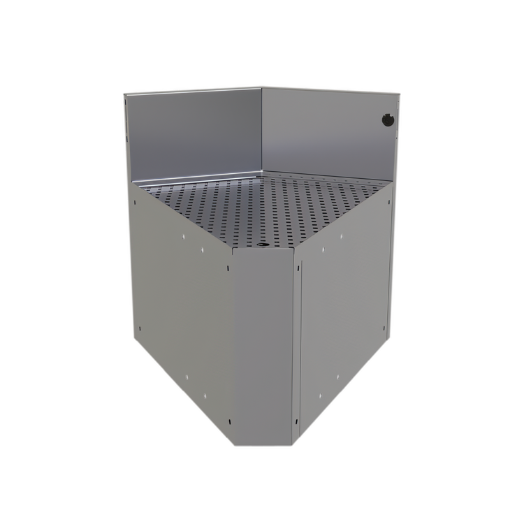 Product image #1 for Glastender 45° Inside Corner Wedge Underbar Drainboard, 24-Inch Deep, No Legs