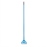 Flo-Pac Quick-Change Mop Handle with Plastic Head, 60-Inch Blue Fiberglass