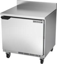 Beverage-Air 32-Inch One-Section Worktop Refrigerator, 7.2 Cu. Ft., Solid Door, Foamed-In-Place Backsplash