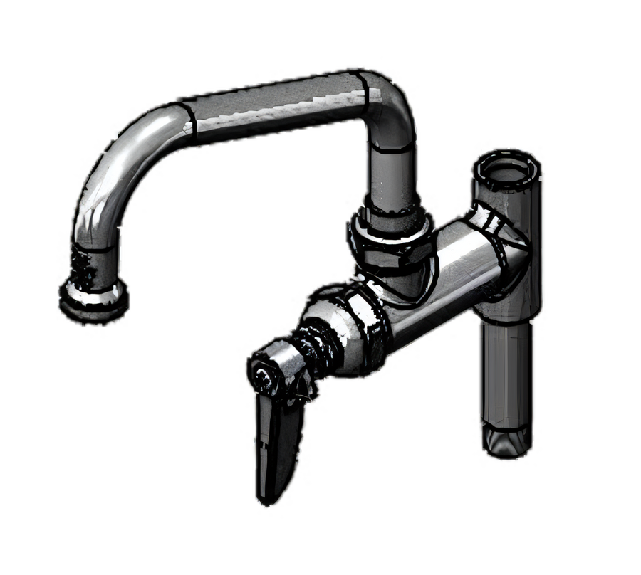 Product image #1 for T&S Brass Add-On Faucet for Pre-Rinse Units, 6-Inch Swing Nozzle