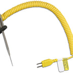 Thumbnail image #1 for JB Prince U789 Type K Penetration Temperature Probe, 3-1/2" Micro Needle, 48" Extendable Coil Cable, 500°F Maximum