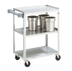 Thumbnail image #1 for Stainless Steel 3-Shelf Utility Bus Cart, 300 lb Capacity