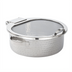 Thumbnail image #1 for Synergy 9 Qt Round Hammered Stainless Steel Chafer