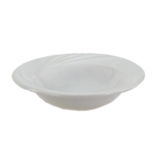 Thumbnail image #2 for Crestware Firenze FR31 Round Vitrified Ceramic Fruit Dish, 5-1/2", Swirl Embossed Case of 3