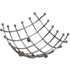 Thumbnail image #1 for American Metalcraft Space/Time BAS1 Chrome-Plated Checker Pattern Metal Serving Basket, 8-Inch Square Case of 24