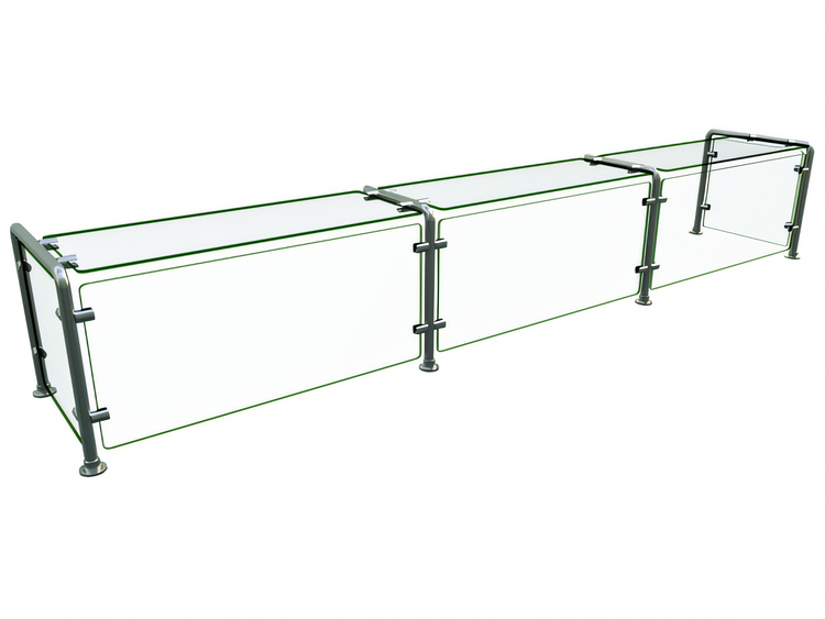 Product image #1 for Hatco Flav-R-Shield EP12 Full-Service Pass-Over 3-Bay Food Shield