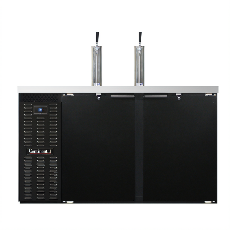 Product image #1 for Continental Refrigerator KC59SN 59-Inch Two-Tap Flat Top Shallow Depth Keg Cooler