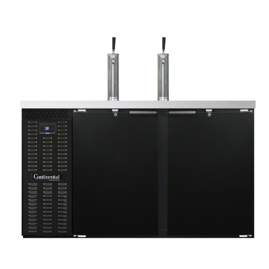 Product image #1 for Continental Refrigerator KC59SN 59-Inch Two-Tap Flat Top Shallow Depth Keg Cooler