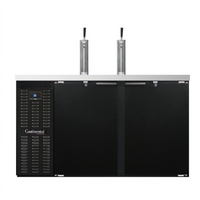 Continental Refrigerator KC59SN 59-Inch Two-Tap Flat Top Shallow Depth Keg Cooler