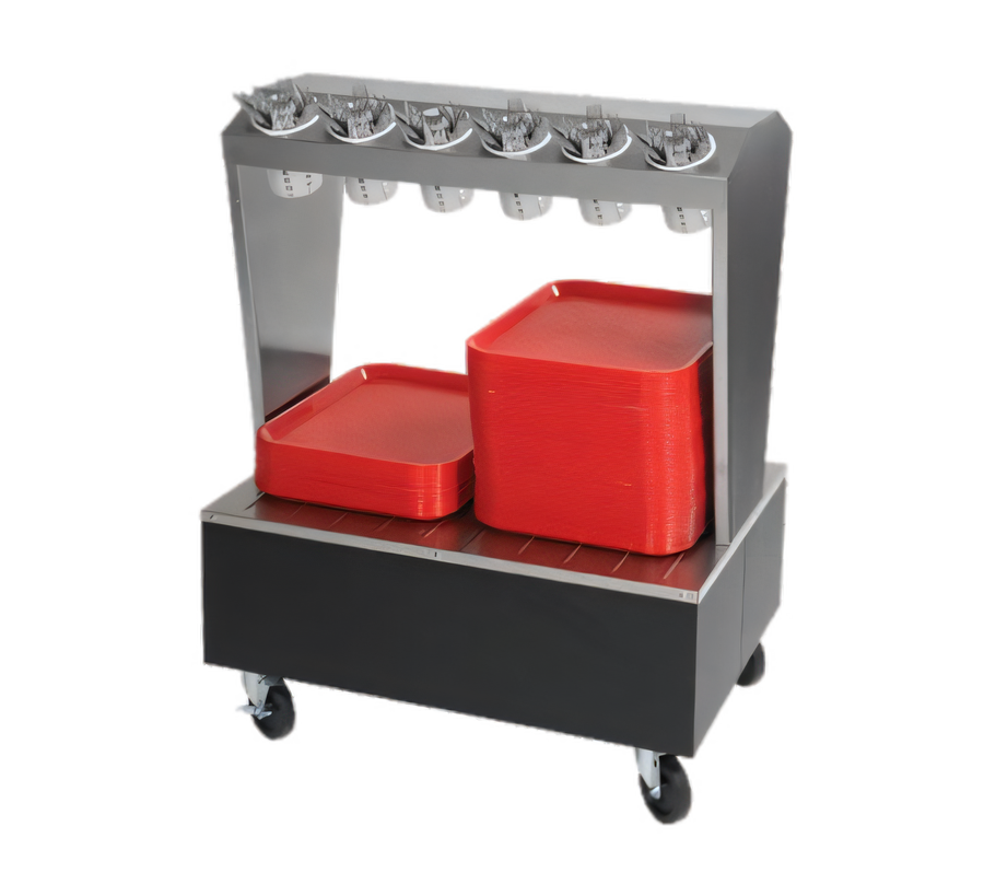 Product image #1 for Triumph Supreme 12-Cylinder Silverware Stand with Tray Shelf and Braked Casters
