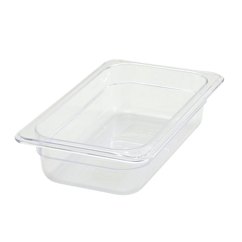 Product image #1 for Winco Poly-Ware 1/4 Size Clear Polycarbonate Food Pan, 2-1/2-Inch Deep