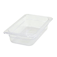 Winco Poly-Ware 1/4 Size Clear Polycarbonate Food Pan, 2-1/2-Inch Deep