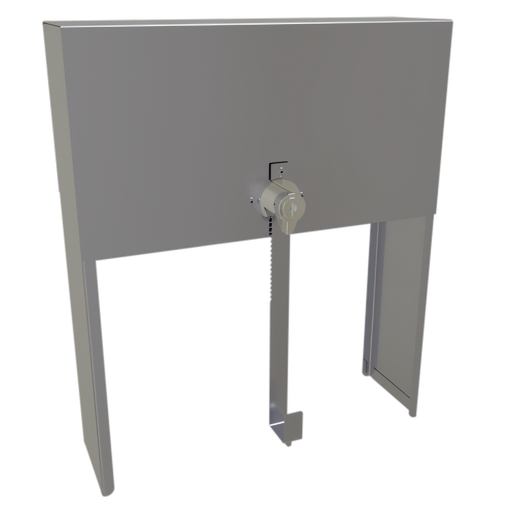 Product image #1 for Glastender Single Speed Rail Locking Cover, 12 Inch, Stainless Steel