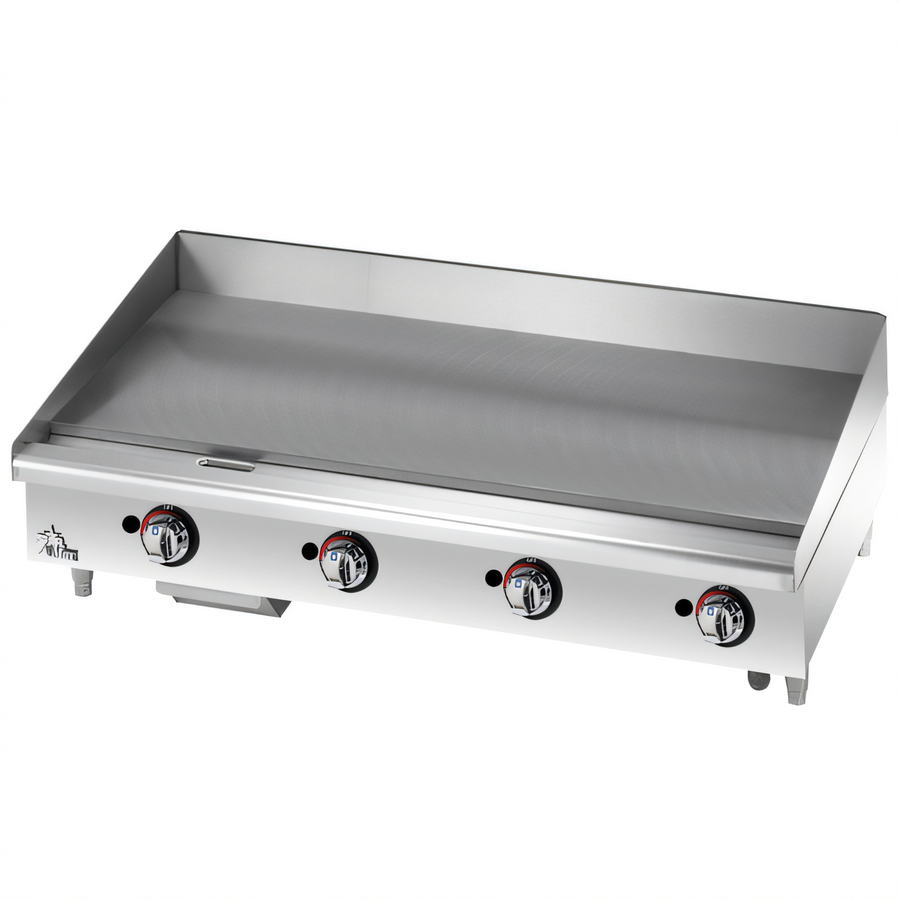 Product image #1 for Star-Max Heavy Duty 48-Inch Countertop Gas Griddle with Polished Steel Plate and Embedded Thermostatic Controls