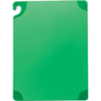 Thumbnail image #1 for CFS Brands Saf-T-Grip CBG121812GN 12 x 18 x 1/2 Inch Green Co-Polymer Cutting Board with Anti-Slip Grips Case of 6