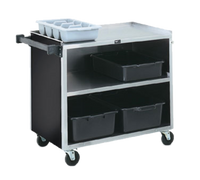 Vollrath Extra Heavy-Duty 3-Shelf Stainless Steel Bussing Cart, 500 lb Capacity