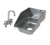 Thumbnail image #1 for John Boos Pro-Bowl Drop-In 1-Compartment Stainless Steel Hand Sink, 10 x 14 x 5 Bowl, with Economy Gooseneck Faucet and Side Splashes