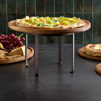 American Metalcraft Loft Collection 9-Inch Round Rustic Wrought Iron Pizza Stand